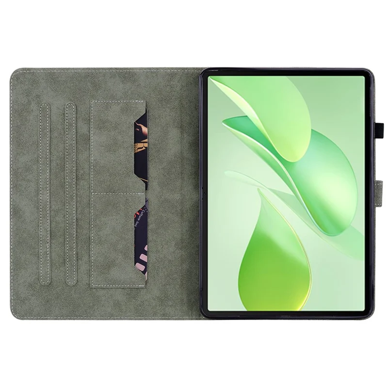 Capa Honor Pad X9b Max com Estampa de Tigre Capa Anti-Risco em Pele Sintética - Cinzento