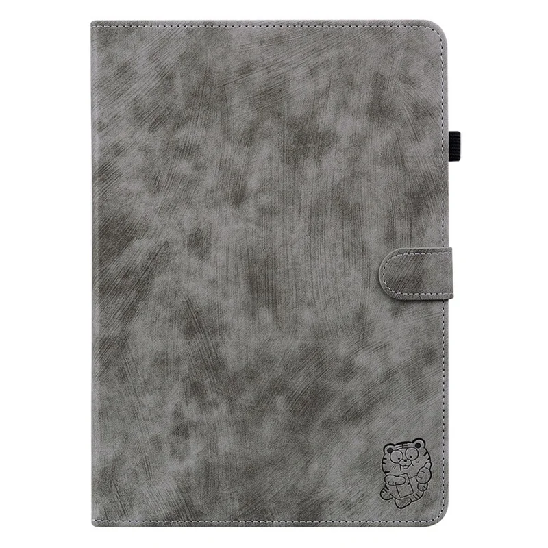 Capa Honor Pad X9b Max com Estampa de Tigre Capa Anti-Risco em Pele Sintética - Cinzento