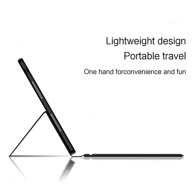 For Huawei MatePad Air (2025) Leather Case + Touchpad Bluetooth-Compatible Keyboard (without Backlit) - Black