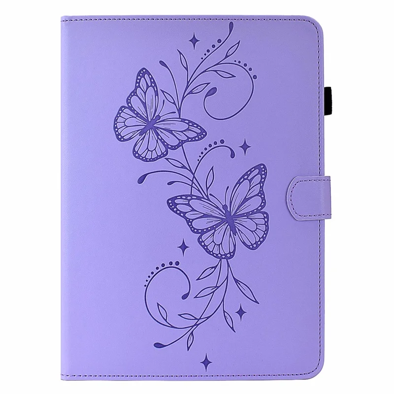 For Xiaomi Redmi Pad 2 Pro Case Butterfly Pattern PU Leather Card Slot Tablet Cover - Light Purple