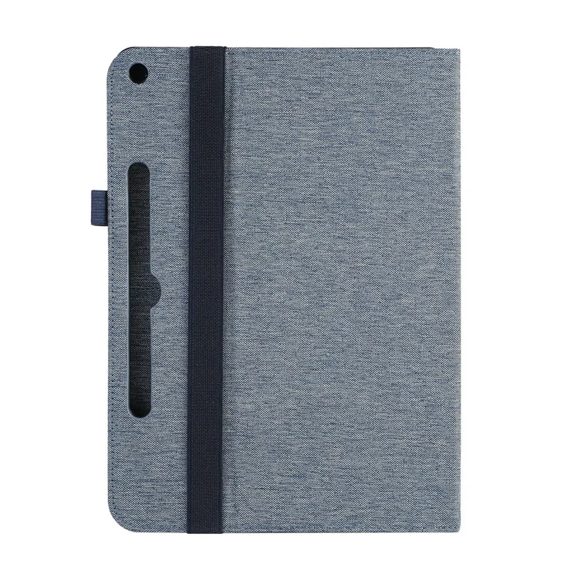 For Microsoft Surface Pro 12inch Case with Stand Card Holder Cloth Texture Leather Tablet Cover - Blue
