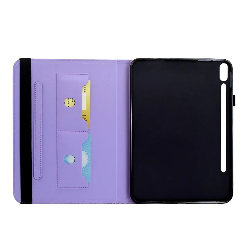 Tablet Case for Samsung Galaxy Tab S10+ / Tab S9 FE+ / Tab S9+ , Butterfly Pattern PU Leather Card Slot Cover - Light Purple