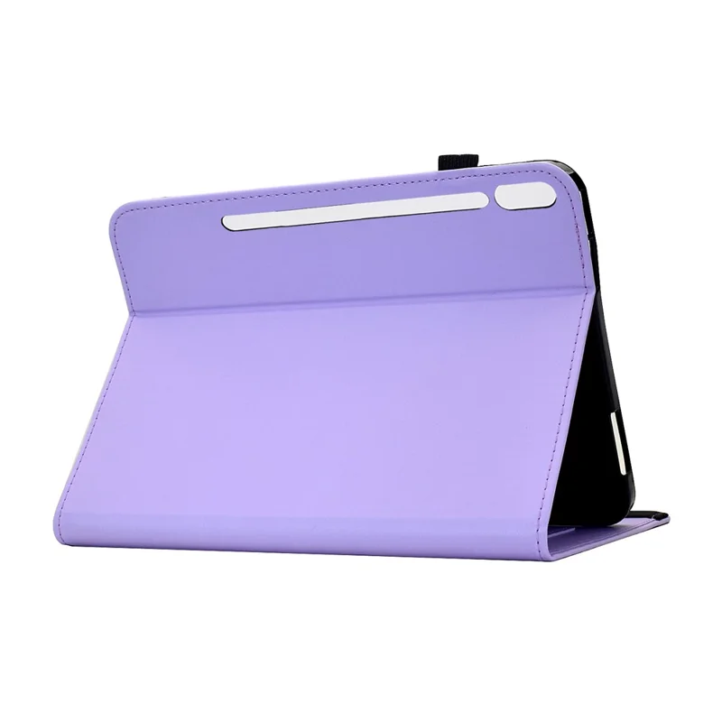 Tablet Case for Samsung Galaxy Tab S10+ / Tab S9 FE+ / Tab S9+ , Butterfly Pattern PU Leather Card Slot Cover - Light Purple