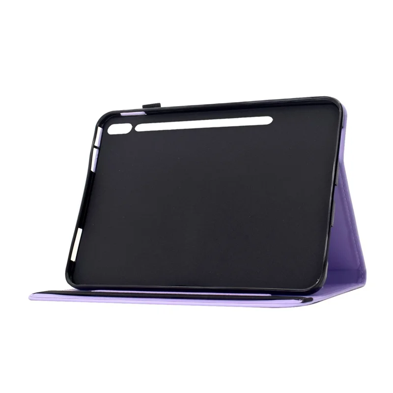 Tablet Case for Samsung Galaxy Tab S10+ / Tab S9 FE+ / Tab S9+ , Butterfly Pattern PU Leather Card Slot Cover - Light Purple