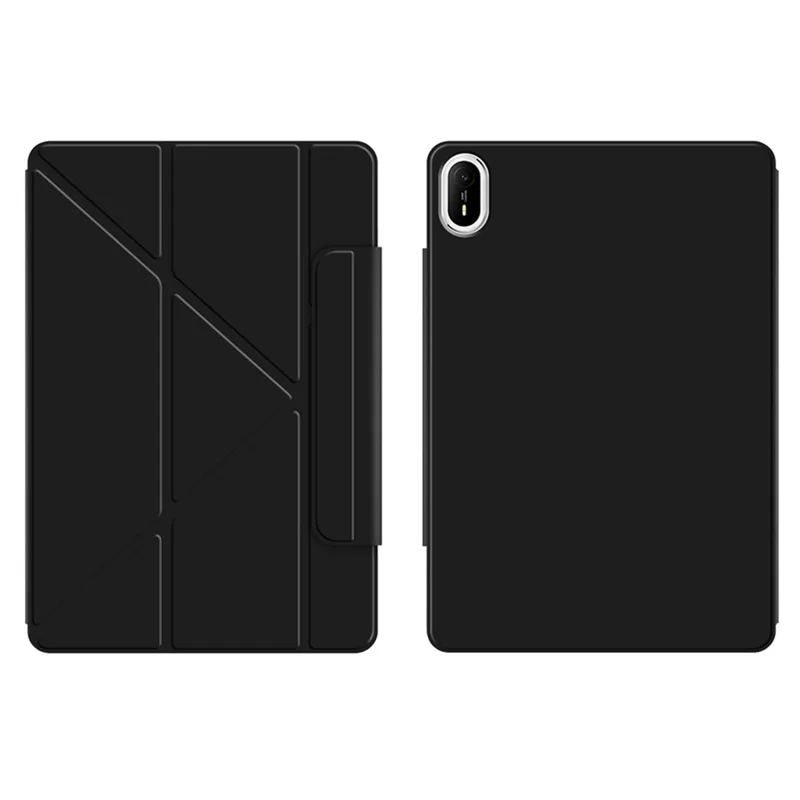 For Huawei MatePad Air (2026) Y-type Stand Cover Anti-scratch Magnetic PU Leather Tablet Case - Black