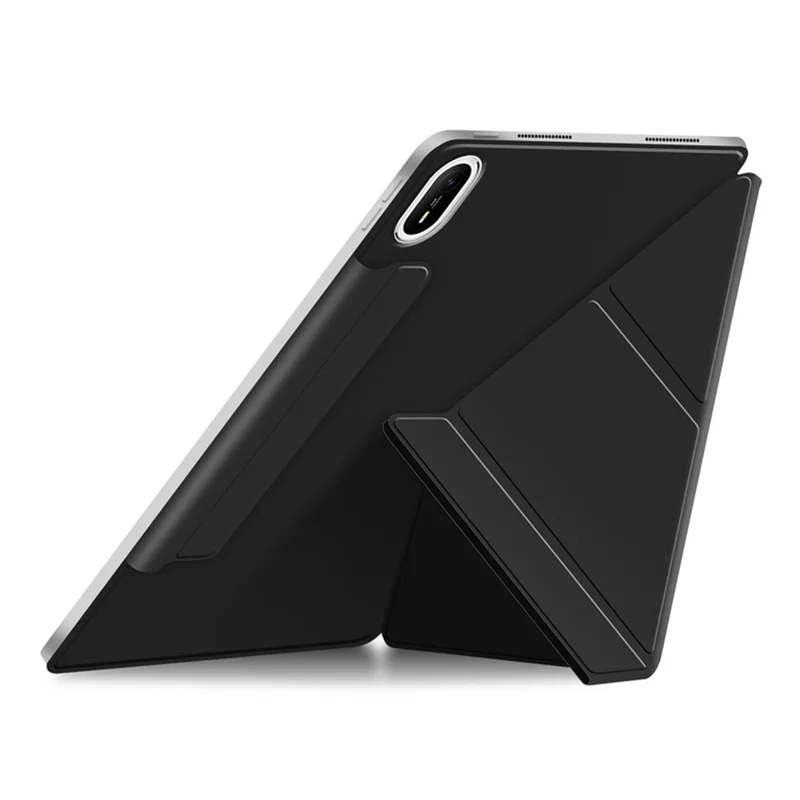 For Huawei MatePad Air (2026) Y-type Stand Cover Anti-scratch Magnetic PU Leather Tablet Case - Black