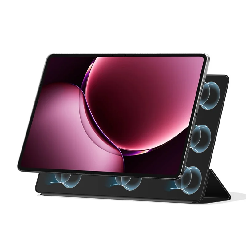 For Xiaomi Pad 9 Pro Max Y-type Stand Cover Anti-scratch Magnetic PU Leather Tablet Case - Black