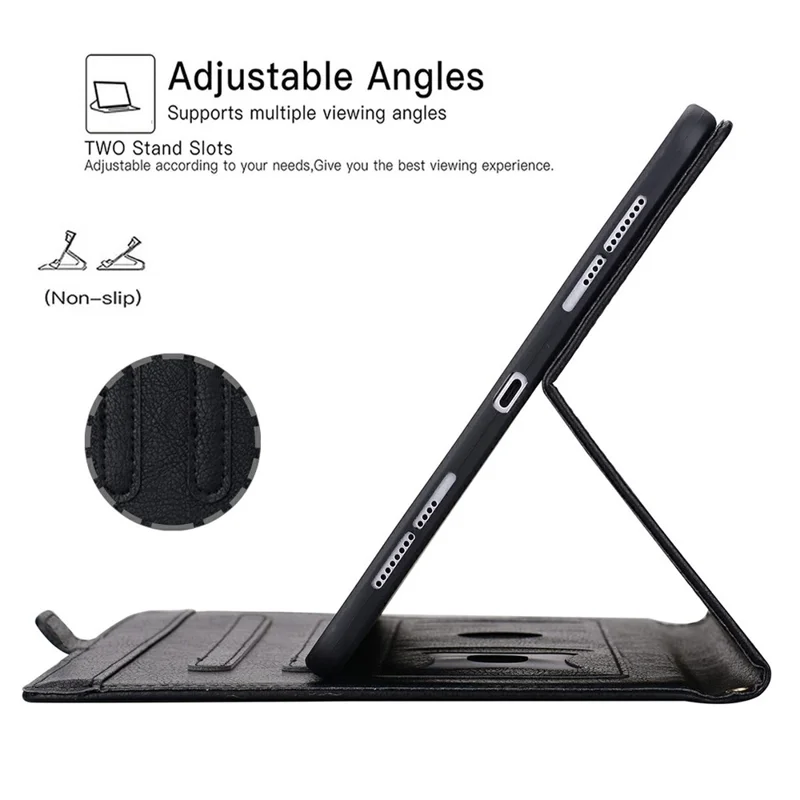 For Xiaomi Pad 9 Pro Max Case Front Pocket Business Leather Tablet Cover with Card Holder Stand - Black
