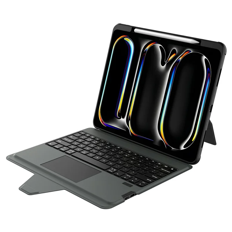 NILLKIN Bumper Combo Pro for iPad Pro 13 (2025)  /  (2024) Case with Detachable Bluetooth-Compatible Keyboard, 7-Color Backlit, Multi-Touch Trackpad - Black