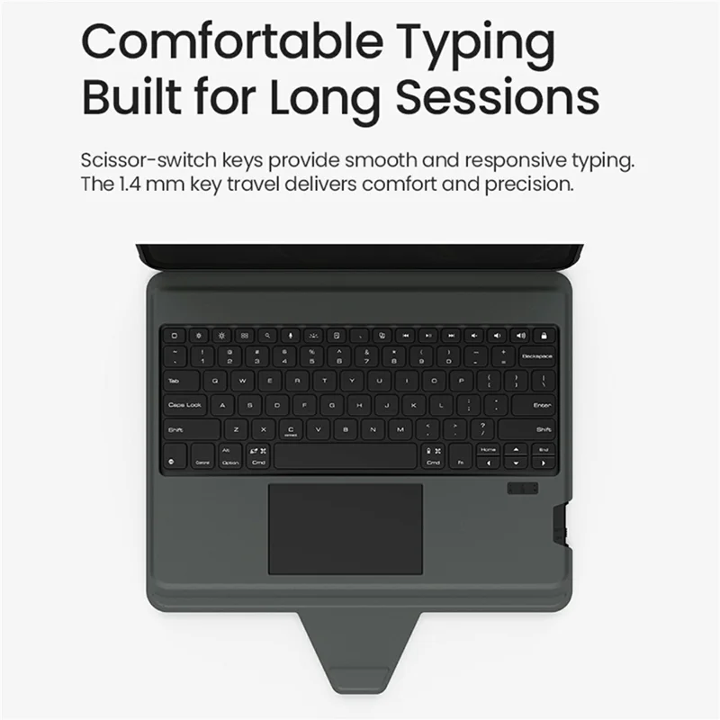 NILLKIN Bumper Combo Pro for iPad Pro 13 (2025)  /  (2024) Case with Detachable Bluetooth-Compatible Keyboard, 7-Color Backlit, Multi-Touch Trackpad - Black