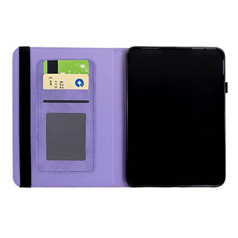 For Amazon Kindle Paperwhite (2024) Case Butterfly Pattern PU Leather Card Slot Tablet Cover - Light Purple