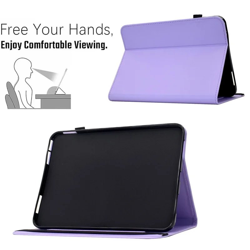 For Amazon Kindle Paperwhite (2024) Case Butterfly Pattern PU Leather Card Slot Tablet Cover - Light Purple