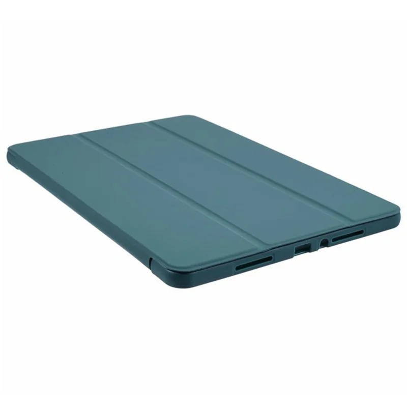 For Xiaomi Poco Pad M1  /  Redmi Pad 2 Pro Case PU Leather + Silicone Tri-Fold Stand Tablet Cover - Blackish Green