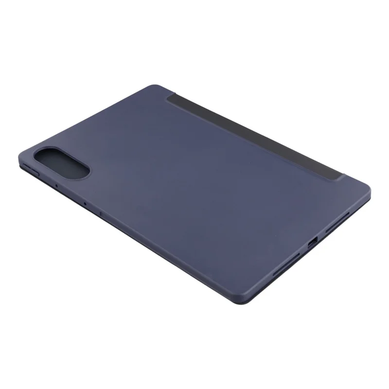 For Lenovo Idea Tab Pro Gen 2 Case PU Leather + Silicone Tri-Fold Stand Tablet Cover - Dark Blue