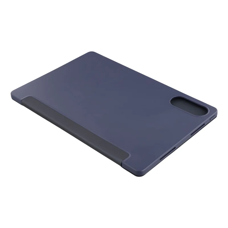 For Lenovo Idea Tab Pro Gen 2 Case PU Leather + Silicone Tri-Fold Stand Tablet Cover - Dark Blue