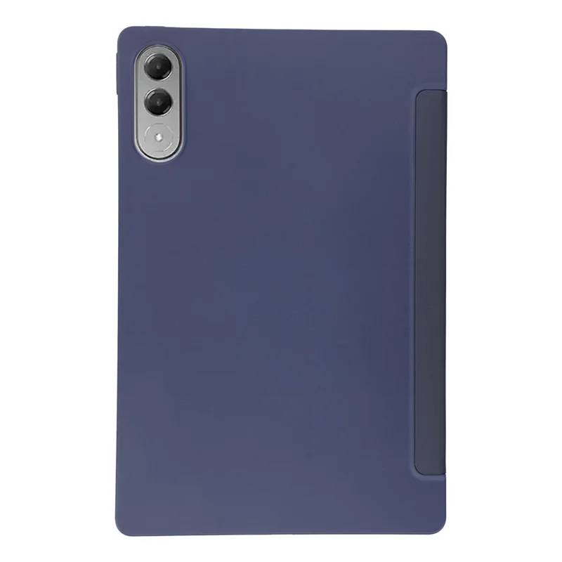 For Lenovo Idea Tab Pro Gen 2 Case PU Leather + Silicone Tri-Fold Stand Tablet Cover - Dark Blue