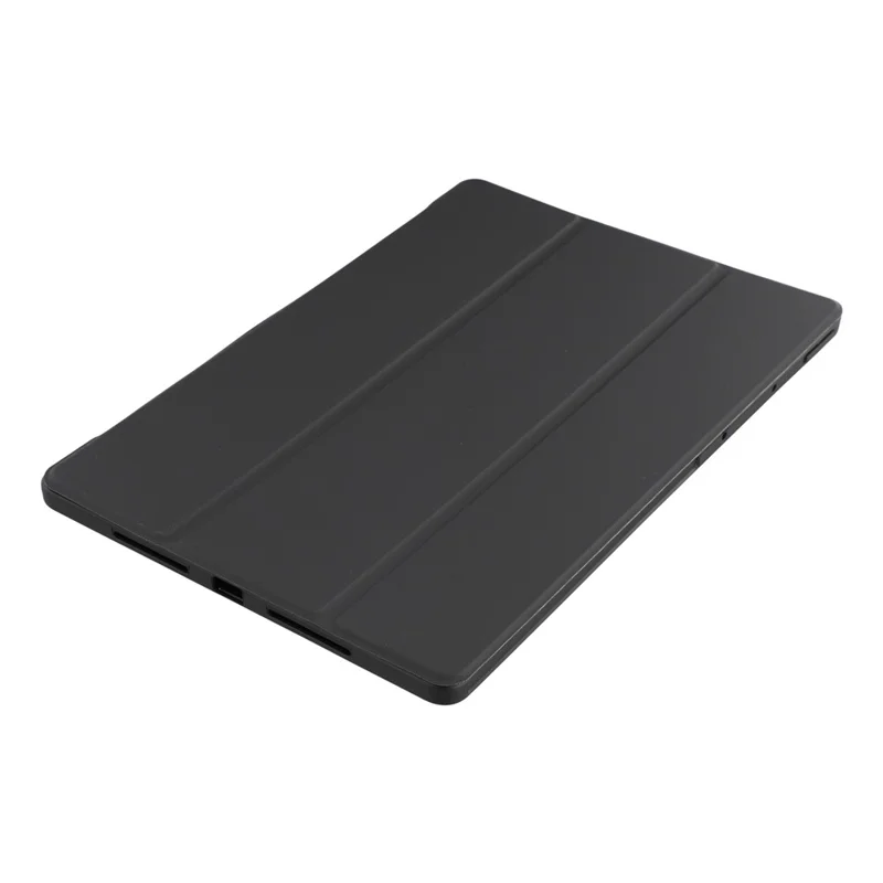 For Lenovo Yoga Tab 11.1 Case PU Leather + Silicone Tri-Fold Stand Tablet Cover - Black