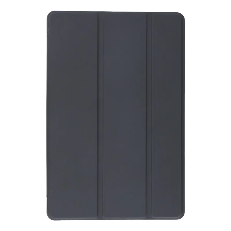 For Lenovo Yoga Tab 11.1 Case PU Leather + Silicone Tri-Fold Stand Tablet Cover - Black