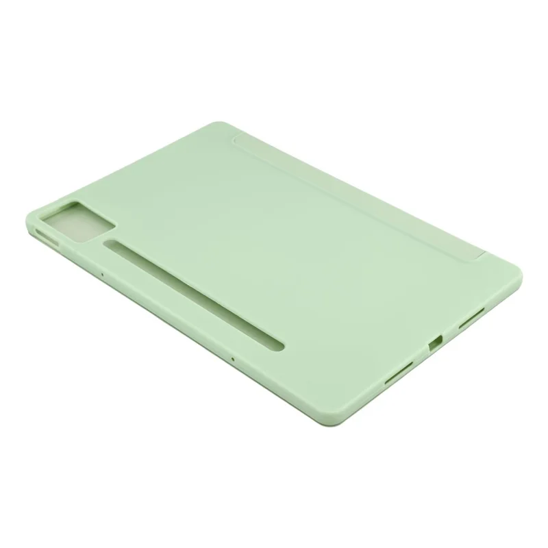 For Lenovo Idea Tab Pro Case PU Leather + Silicone Tri-Fold Stand Tablet Cover - Green
