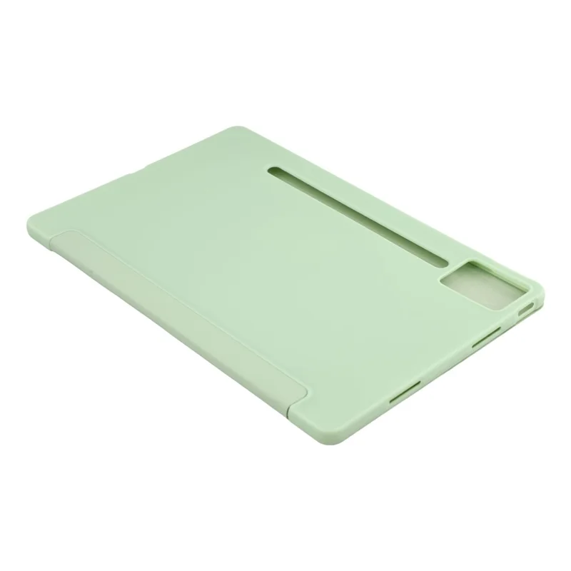 For Lenovo Idea Tab Pro Case PU Leather + Silicone Tri-Fold Stand Tablet Cover - Green
