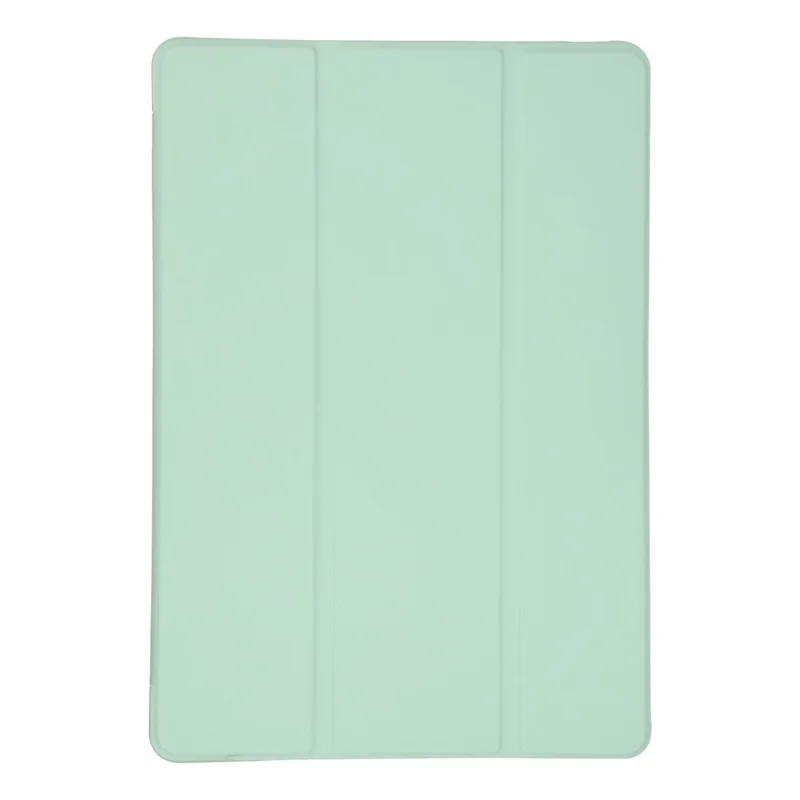 For Lenovo Idea Tab Pro Case PU Leather + Silicone Tri-Fold Stand Tablet Cover - Green