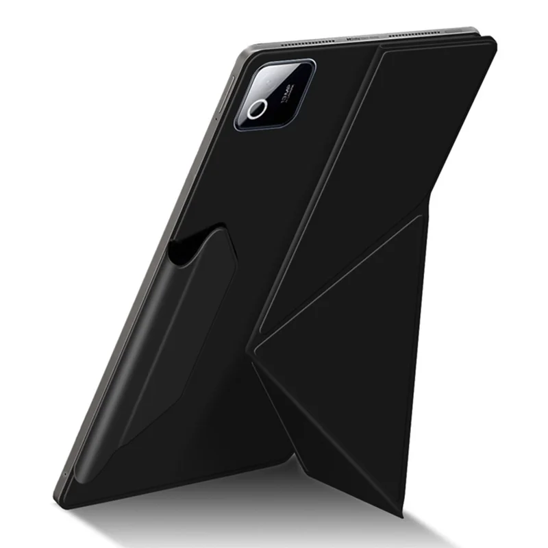 For Xiaomi Pad 9 Leather Case Origami Stand Magnetic Tablet Cover - Black
