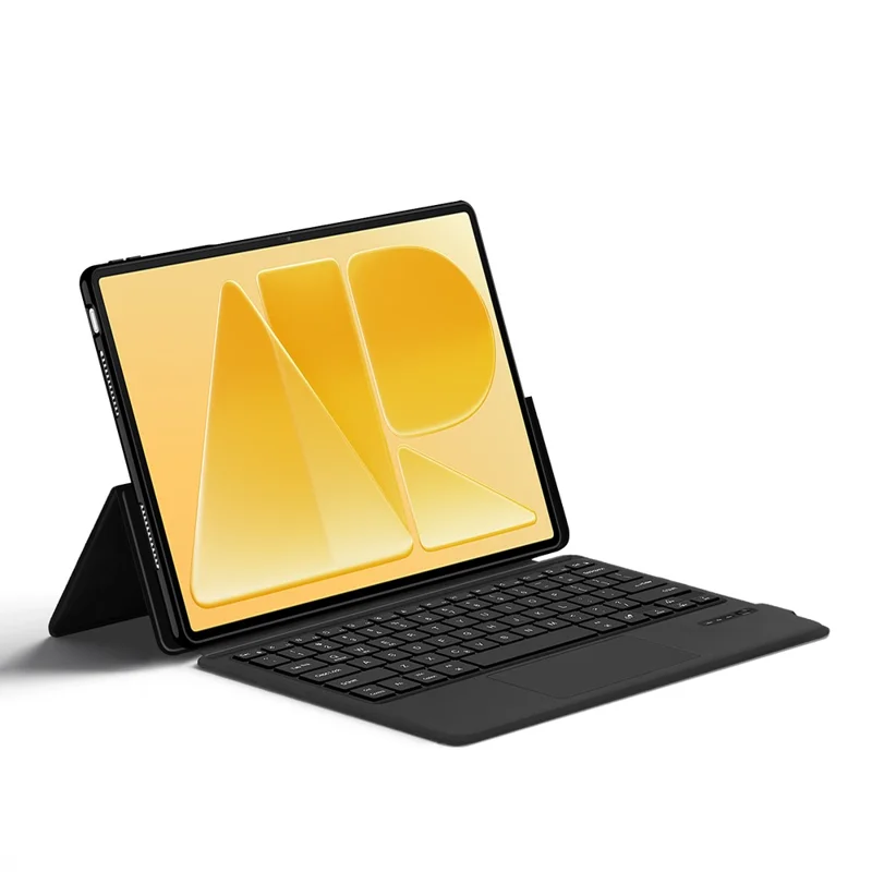 For Huawei MatePad Air (2026) Leather Case + Touchpad Bluetooth-Compatible Keyboard (without Backlit) - Black