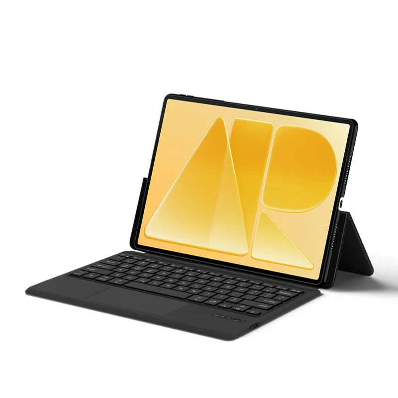 For Huawei MatePad Air (2026) Leather Case + Touchpad Bluetooth-Compatible Keyboard (without Backlit) - Black
