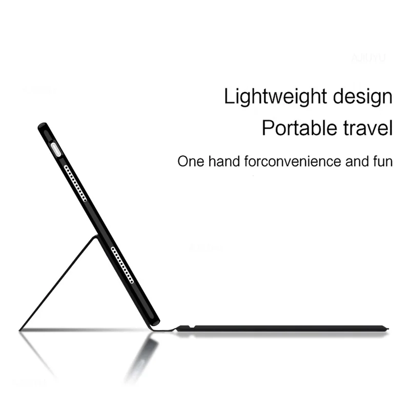 For Huawei MatePad Air (2026) Leather Case + Touchpad Bluetooth-Compatible Keyboard (without Backlit) - Black