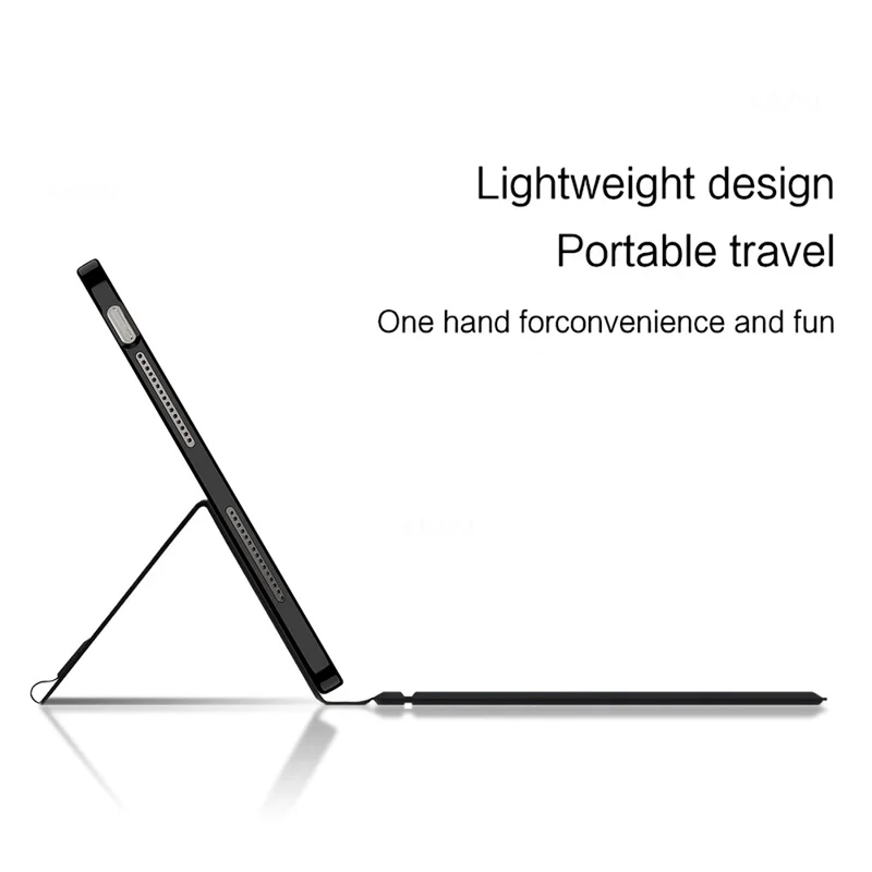 For Xiaomi Pad 9 Pro Leather Case + Touchpad Bluetooth-Compatible Keyboard (without Backlit) - Black