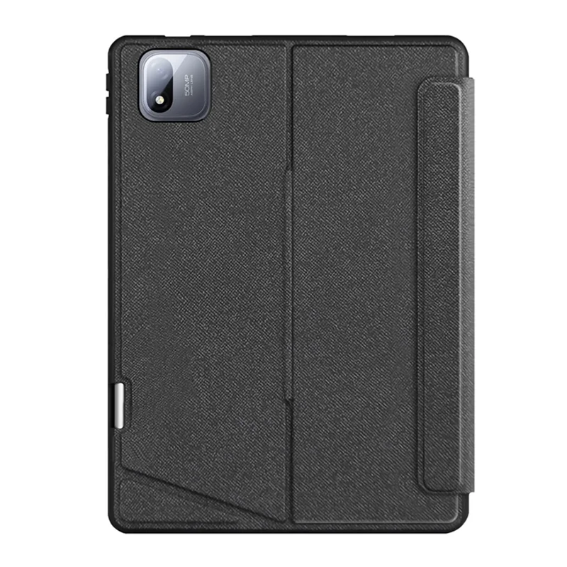 For Xiaomi Pad 9 Pro Leather Case + Bluetooth-Compatible Keyboard with Backlight Trackpad - Black