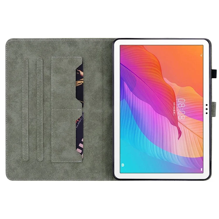 Для Huawei Наслаждайтесь Таблеткой 2 / MatePad T 10s 10,1 Дюйма / MatePad T 10 9,7 -дюймовый Слот -слот -слот Кожа+магнитный Таблет - Коричневый