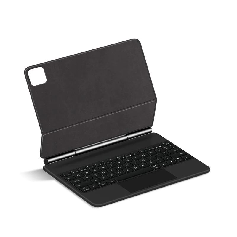 For Xiaomi Pad 9 Pro Magnetic Floating Bluetooth-Compatible Keyboard (English) + Leather Tablet Case - Black