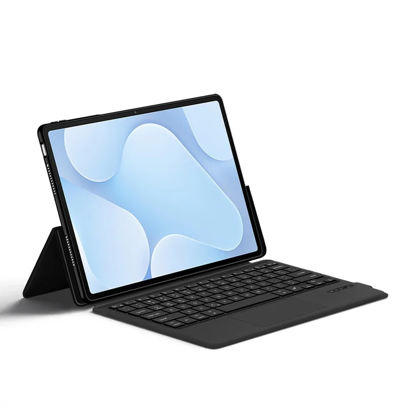For Huawei MatePad Air Z Leather Case + Touchpad Bluetooth-Compatible Keyboard (without Backlit) - Black