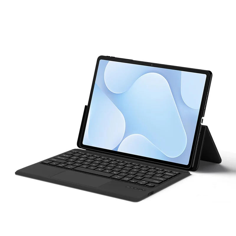 For Huawei MatePad Air Z Leather Case + Touchpad Bluetooth-Compatible Keyboard (without Backlit) - Black