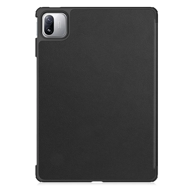 For Xiaomi Pad 9 Pro PU Leather Tablet Case Anti-drop Tri-Fold Stand Slim Protective Cover - Black