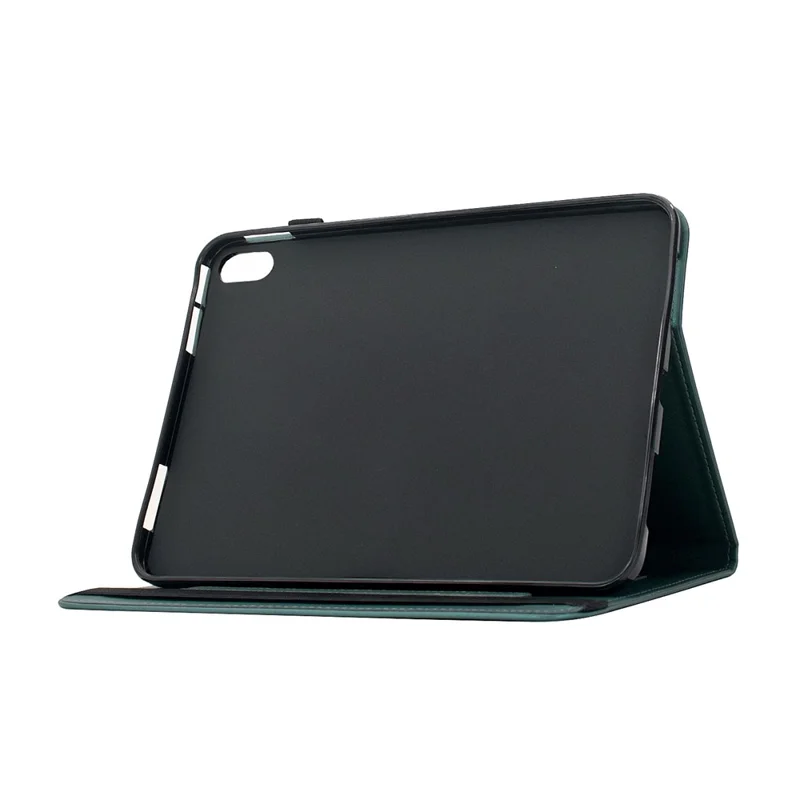 For iPad mini (2026) Case Solid Color PU Leather Card Holder Stand Tablet Cover - Green