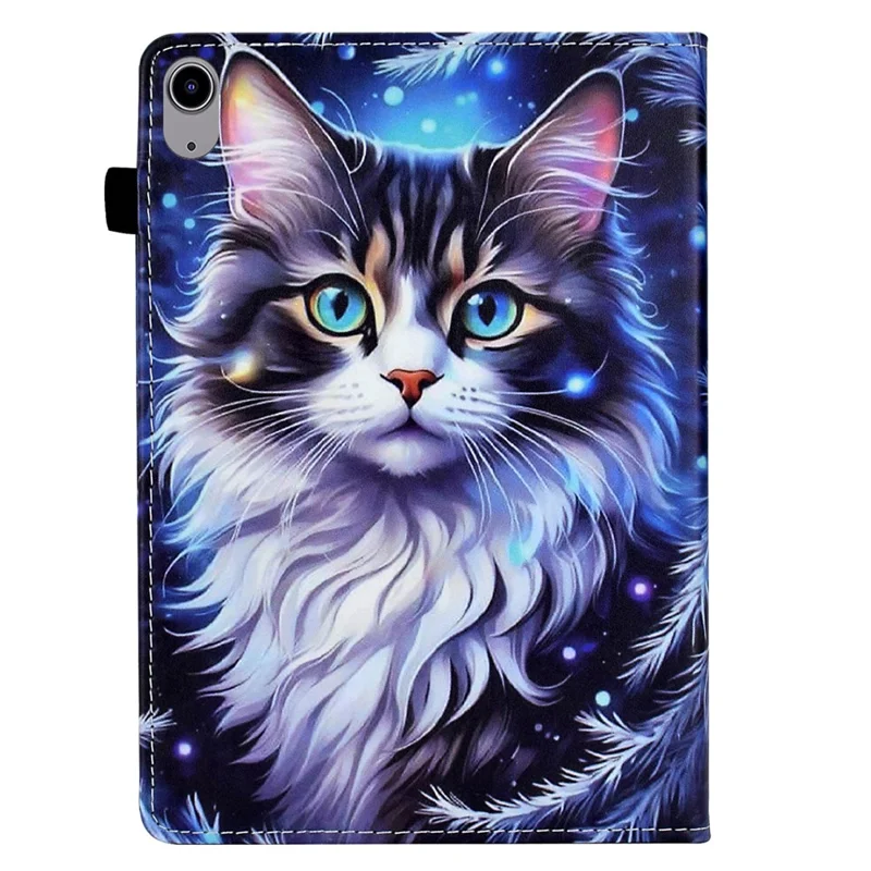 For iPad mini (2026) Case Pattern Printing Leather Tablet Cover with Card Holder - Cat