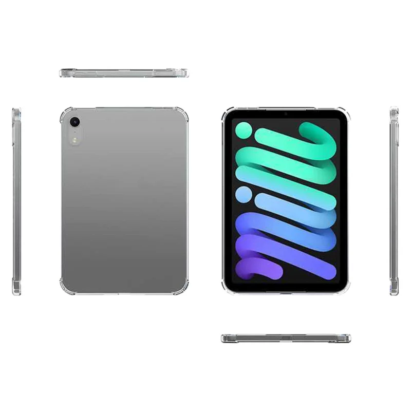 For iPad mini (2026) Case Four Corner Shockproof Clear Tablet TPU Cover - Transparent