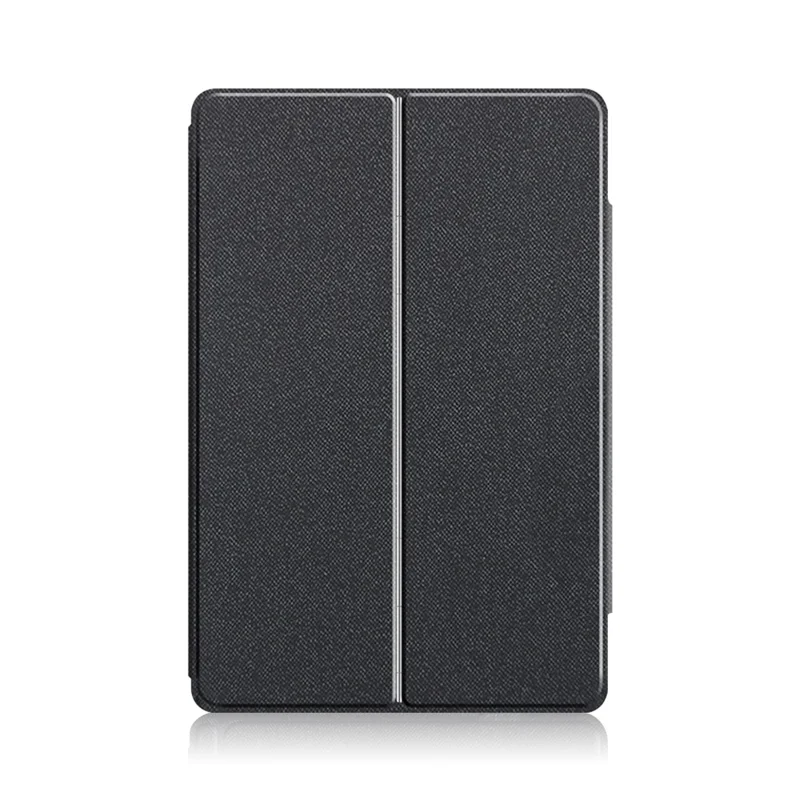 For Samsung Galaxy Tab S12+ Leather Case + Touchpad Bluetooth-Compatible Keyboard (without Backlit) - Black