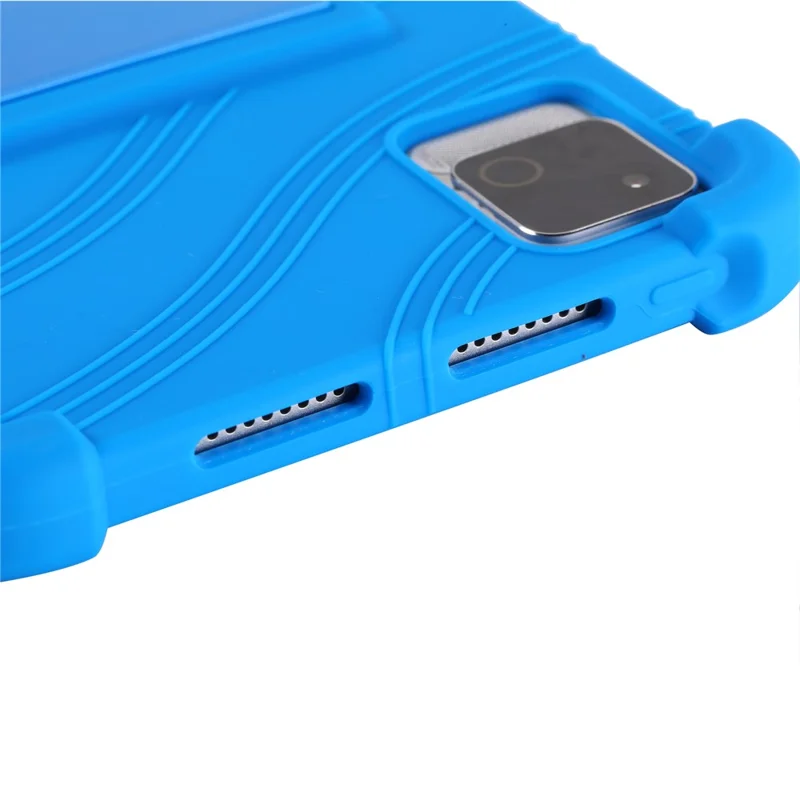 For vivo iQOO Pad Ultra Tablet Case Adjustable Kickstand Silicone Tablet Protective Cover - Dark Blue