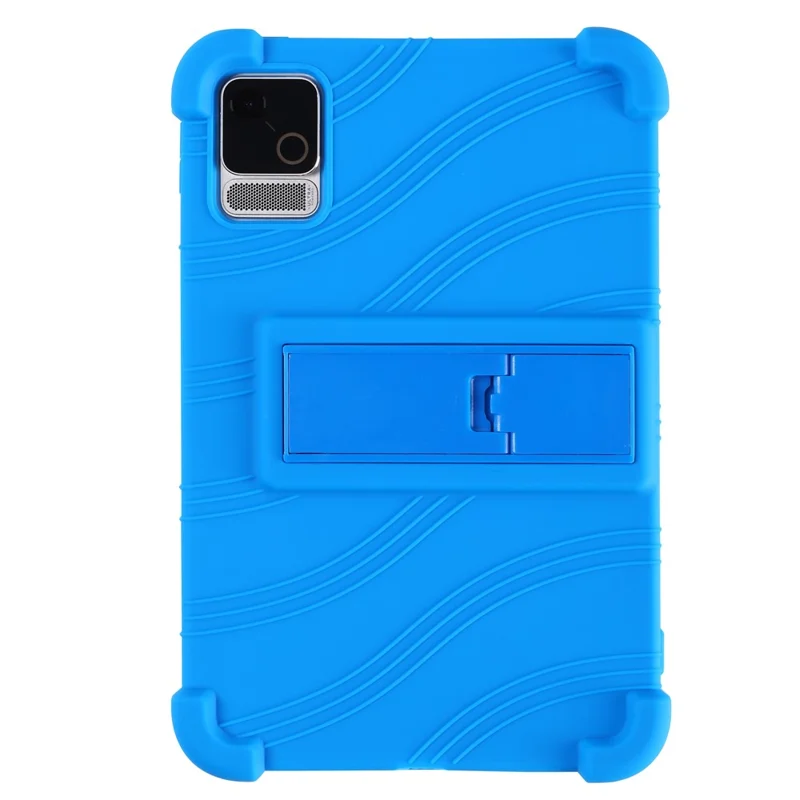 For vivo iQOO Pad Ultra Tablet Case Adjustable Kickstand Silicone Tablet Protective Cover - Dark Blue