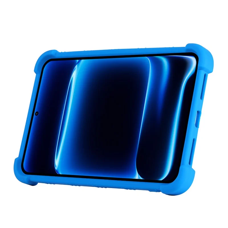 For vivo iQOO Pad Ultra Tablet Case Adjustable Kickstand Silicone Tablet Protective Cover - Dark Blue