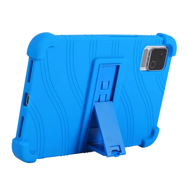 For vivo iQOO Pad Ultra Tablet Case Adjustable Kickstand Silicone Tablet Protective Cover - Dark Blue