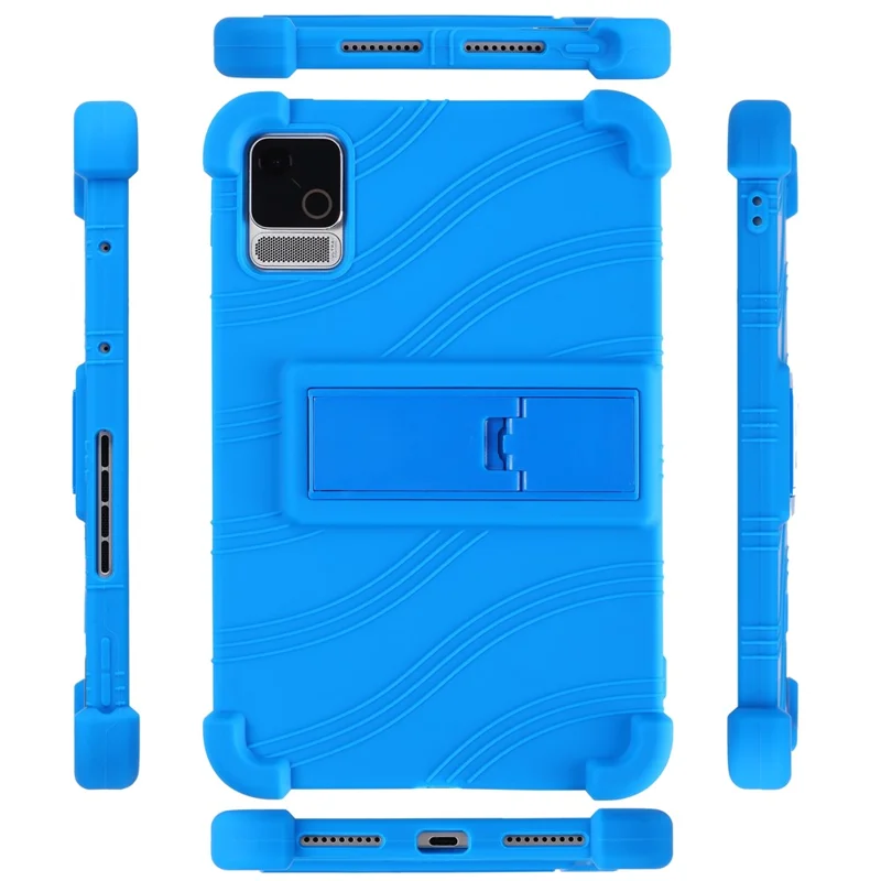 For vivo iQOO Pad Ultra Tablet Case Adjustable Kickstand Silicone Tablet Protective Cover - Dark Blue