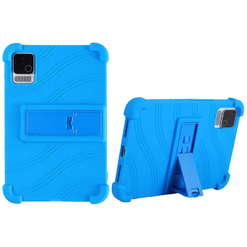 For vivo iQOO Pad Ultra Tablet Case Adjustable Kickstand Silicone Tablet Protective Cover - Dark Blue