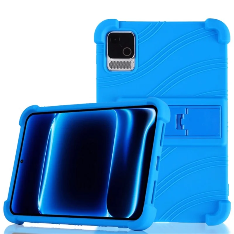 For vivo iQOO Pad Ultra Tablet Case Adjustable Kickstand Silicone Tablet Protective Cover - Dark Blue