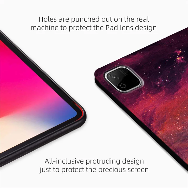 For Honor Pad X9b Max Case Pattern Print PU Leather Tablet Flip Cover - Starry Crescent Moon
