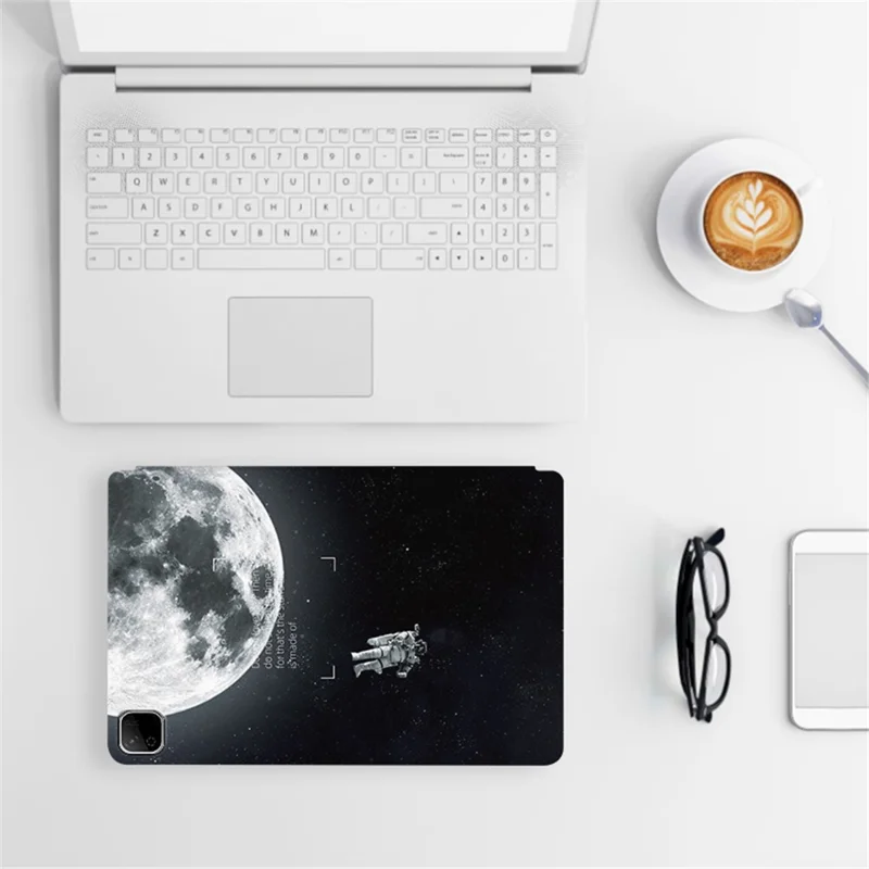 For Honor Pad X9b Max Case Astronaut Printed PU Leather Tablet Protective Cover - Style B