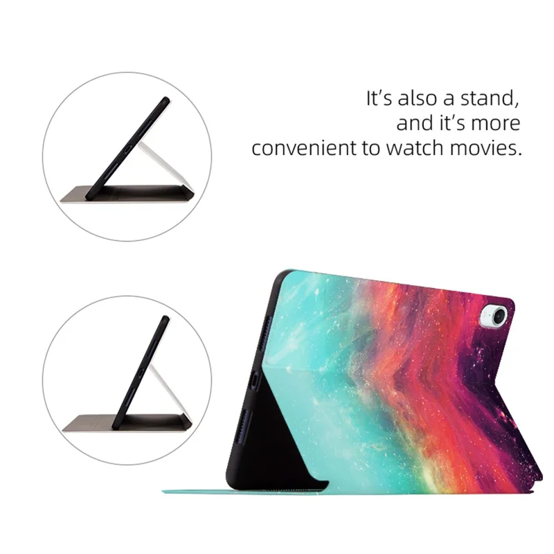 For iPad mini (2026) Case Pattern Print PU Leather Tablet Flip Cover - Emerald Marble